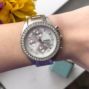 Women’s Crystal Fossil Watch - Very Gently Worn!